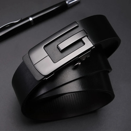 GOLF Belt Men's Genuine Leather Automatic Buckle Belt Pure Cowhide Men's Pants Belt Young and Middle aged 2024