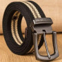 Men Weave Canvas Belt 2022 Mens Workout Waist Belt Knitted Canvas Belt Male Canvas Strap Casual Jeans Belt Pin Buckle Lengthen