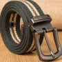 Men Weave Canvas Belt 2022 Mens Workout Waist Belt Knitted Canvas Belt Male Canvas Strap Casual Jeans Belt Pin Buckle Lengthen