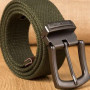Men Weave Canvas Belt 2022 Mens Workout Waist Belt Knitted Canvas Belt Male Canvas Strap Casual Jeans Belt Pin Buckle Lengthen