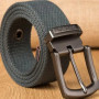 Men Weave Canvas Belt 2022 Mens Workout Waist Belt Knitted Canvas Belt Male Canvas Strap Casual Jeans Belt Pin Buckle Lengthen
