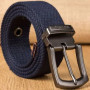 Men Weave Canvas Belt 2022 Mens Workout Waist Belt Knitted Canvas Belt Male Canvas Strap Casual Jeans Belt Pin Buckle Lengthen
