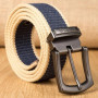 Men Weave Canvas Belt 2022 Mens Workout Waist Belt Knitted Canvas Belt Male Canvas Strap Casual Jeans Belt Pin Buckle Lengthen