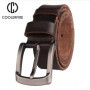 CCOOLERFIRE Men Belt Full Grain 100 Real Genuine Cowskin Top Layer Leather Soft Jeans Cowhide Belts For Men TM053