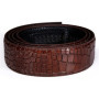 3.5cm Wide Cowskin Genuine Leather Belts for Automatic Buckle Luxury Crocodile Belt without Buckle Red Blue Green Leather Belts