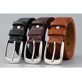 Belt men's genuine leather needle buckle layer genuine cowhide retro men's belt handmade casual trend men's belt cowhide