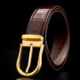 Crocodile belt men's genuine leather needle buckle without splicing belly leather stainless steel buckle waist belt