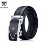 BULLCAPTAIN Genuine Leather Belt For Men High Quality Black Buckle Jeans Belt Cowskin Business BeltCasual Cowboy Waistband