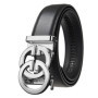 Fashion design belt for men, alloy buckle high quality PU leather automatic belt, adjustable ratchet business casual men's belt