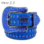 Designer Belt Bb Belts Fashion Luxury Mens Belt and Lady Belt Leather Decorated with Colorful Diamonds Chain 3.8 Cm