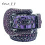 Designer Belt Bb Belts Fashion Luxury Mens Belt and Lady Belt Leather Decorated with Colorful Diamonds Chain 3.8 Cm