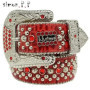 Designer Belt Bb Belts Fashion Luxury Mens Belt and Lady Belt Leather Decorated with Colorful Diamonds Chain 3.8 Cm