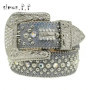 Designer Belt Bb Belts Fashion Luxury Mens Belt and Lady Belt Leather Decorated with Colorful Diamonds Chain 3.8 Cm