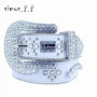 Designer Belt Bb Belts Fashion Luxury Mens Belt and Lady Belt Leather Decorated with Colorful Diamonds Chain 3.8 Cm