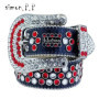 Designer Belt Bb Belts Fashion Luxury Mens Belt and Lady Belt Leather Decorated with Colorful Diamonds Chain 3.8 Cm