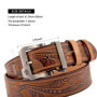 BISON DENIM Genuine Leather Men Belt Vintage High Quality Waist Strap Luxury Pin Buckle Male Best Gift Casual Belts for Jeans