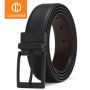Men Belt Business Dress Belts for Men Genuine Leather Belt Reversible Buckle Brown and Black Fashion Work Casual HQ111