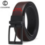 Men Belt Business Dress Belts for Men Genuine Leather Belt Reversible Buckle Brown and Black Fashion Work Casual HQ111