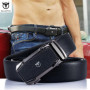 BULLCAPTAIN First Layer Leather Automatic Buckle Belt Men's Leather Belt Men's Business Casual Buckle Headband