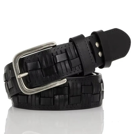 Genuine leather braided belt man Fashion male belts luxury design waist strap male Quality first layer cow skin belt for jeans