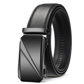 OYIFAN Automatic Buckle Belt for Men, High Quality Genuine Leather Belt, Adjustable Ratchet Belt Fashion Designer Belt Men