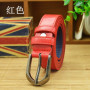 High Quality Children Black Leather Belts for Boys Girls Kids Casual Waist Strap Belt Waistband for Jeans Pants Trousers 2.3cm