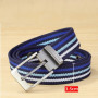 Men's Fabric Belt Canvas Belt for Drilled Webbing Casual Fashion Men's Trousers Belts Jeans Male Waist Belt Striped Strap HB072