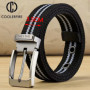 Men's Fabric Belt Canvas Belt for Drilled Webbing Casual Fashion Men's Trousers Belts Jeans Male Waist Belt Striped Strap HB072