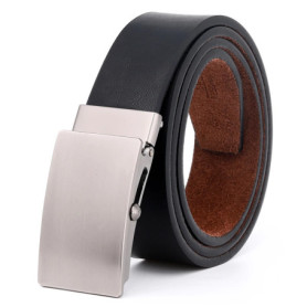 New Men's Roller Toothless Belt Leather Youth Buckle Old-fashioned Ball Belt Smooth Buckle Belts for Men Luxury Designer Brand