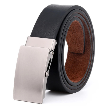 New Men's Roller Toothless Belt Leather Youth Buckle Old-fashioned Ball Belt Smooth Buckle Belts for Men Luxury Designer Brand