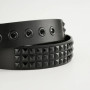 Senior Rivets Punk Style Belt Men and Women Universal Black Fashion Solid Colour PU Leather Jeans Accessories New Casual Belt