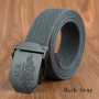 Men's Black Fashion Belt with US Buckle, Designer Tactical Western Country Style Belt, Extra Long Jeans Belt for Tall & Big Men