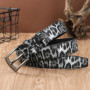 Fashion Men's Leopard Print Belt Retro Personality Pin Buckle Belt Trend Jeans Accessories Classic Versatile Belt
