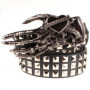 Full Metal Rivets Belt Hip-hop Skull Head Ghost Hand Bone Skeleton Claw Alloy Buckle Fashion Decorative Waistband