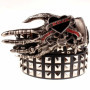 Full Metal Rivets Belt Hip-hop Skull Head Ghost Hand Bone Skeleton Claw Alloy Buckle Fashion Decorative Waistband