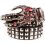Full Metal Rivets Belt Hip-hop Skull Head Ghost Hand Bone Skeleton Claw Alloy Buckle Fashion Decorative Waistband