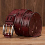 High Quality Genuine Leather Belts for Men Brand Strap Male Double Pin Buckle Fancy Vintage Jeans Belt Cowboy Cintos