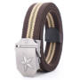 Men's 38mm Tactical Fashion Belt Designer Buckle Pentagram Canvas Belt for Jeans Versatile And Stylish Mens Belt