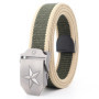 Men's 38mm Tactical Fashion Belt Designer Buckle Pentagram Canvas Belt for Jeans Versatile And Stylish Mens Belt