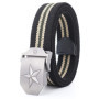 Men's 38mm Tactical Fashion Belt Designer Buckle Pentagram Canvas Belt for Jeans Versatile And Stylish Mens Belt