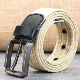 Canvas Belts Men's Fashion Casual Luxury Designer Jeans Accessories Polyester Woven Nylon Youth Stripe Pin Buckle Belts