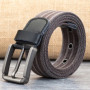Canvas Belts Men's Fashion Casual Luxury Designer Jeans Accessories Polyester Woven Nylon Youth Stripe Pin Buckle Belts