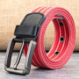 Canvas Belts Men's Fashion Casual Luxury Designer Jeans Accessories Polyester Woven Nylon Youth Stripe Pin Buckle Belts