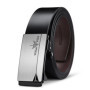 Simple men's cowhide belt with automatic buckle business belt, personalized and versatile casual belt