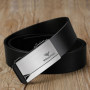 Simple men's cowhide belt with automatic buckle business belt, personalized and versatile casual belt