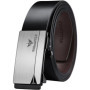 Simple men's cowhide belt with automatic buckle business belt, personalized and versatile casual belt