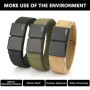 TUSHI New Magnetic buckle tactical belt men's multifunctional military fan canvas belt outdoor faux nylon training waist belt