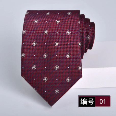 necktie for man burgundy tie Luxury Wine red tie Groom Wedding Accessories Dot Stripe gravata 8cm Neckties Men's ties