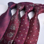 necktie for man burgundy tie Luxury Wine red tie Groom Wedding Accessories Dot Stripe gravata 8cm Neckties Men's ties