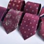 necktie for man burgundy tie Luxury Wine red tie Groom Wedding Accessories Dot Stripe gravata 8cm Neckties Men's ties